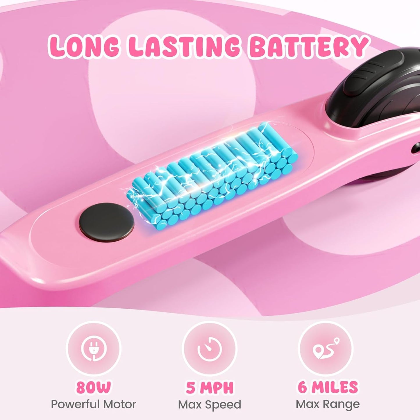 SISIGAD Electric Scooter for Kids Ages 6-12, LED Light-Up Deck, Kids Scooters with 3 Adjustment Levels Handlebar to 36 Inches High,5.3" Wheel UL Certificated Kick Scooter