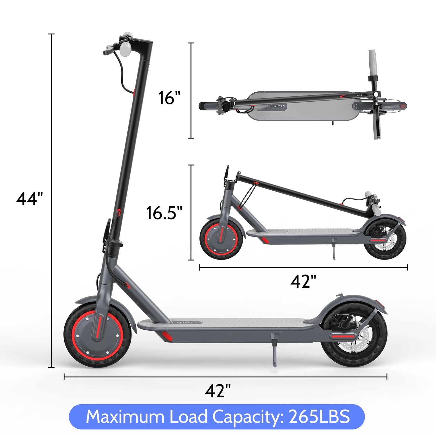 FK007 350W Motor Electric Scooter,19 MPH Top Speed, 21-Mile Range, 8.5”Wear-Resistant Solid Tires, Foldable & Lightweight for Commuting