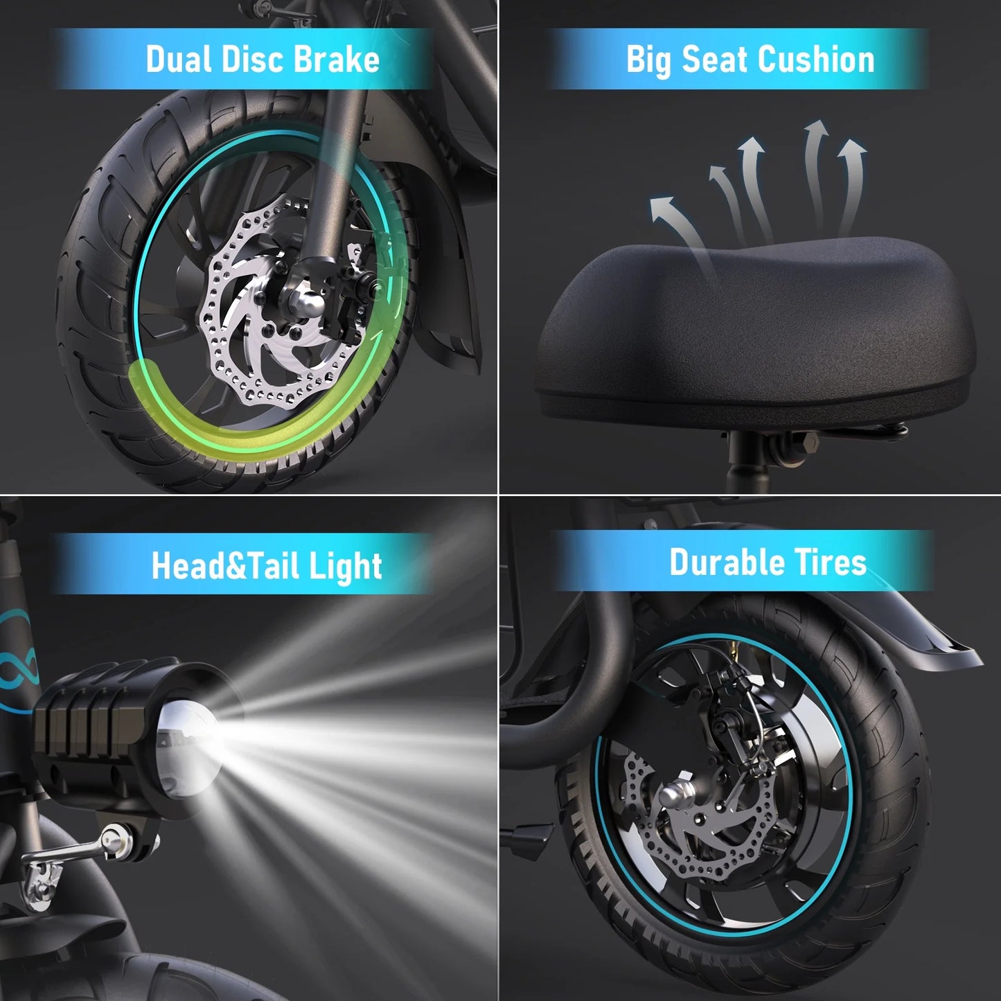 19MPH Foldable 550W Electric Scooter with Seat for Adult,12 Inch Commuter Electric Scooter for Pets with Front & Back Basket, Bigger Seat - up to 21 Miles