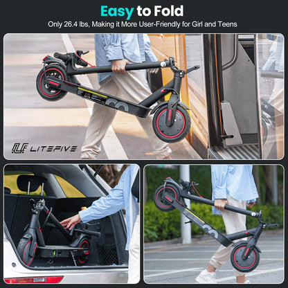 LF3 Electric Scooter for Adults, 350W Motor, Max 18Mph & 21Miles, Commuting Foldable Escooter