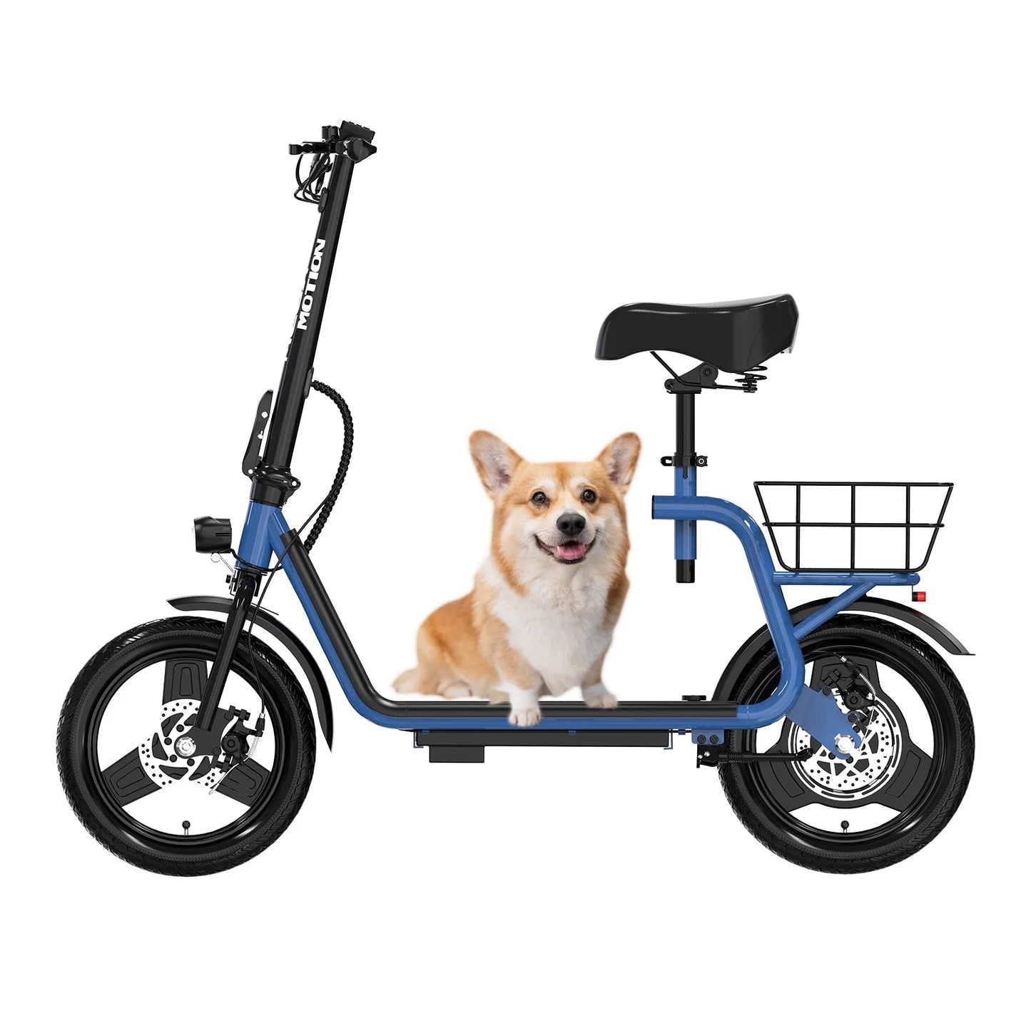 Electric Scooter Ebike, 400W Foldable Scooter with Seat 18.6Mph/7.8Ah Battery, 14In Adult Electric Bicycle E Scooter HS5