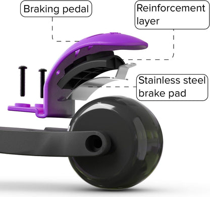 6KU Scooter for Kids Ages 3-10 with Flash Wheels, Kids Scooter 4 Adjustable Height, Toddler Scooter Extra-Wide PU LED Wheels, 3 Wheel Scooter for Kids for Girls & Boys Learn to Steer…