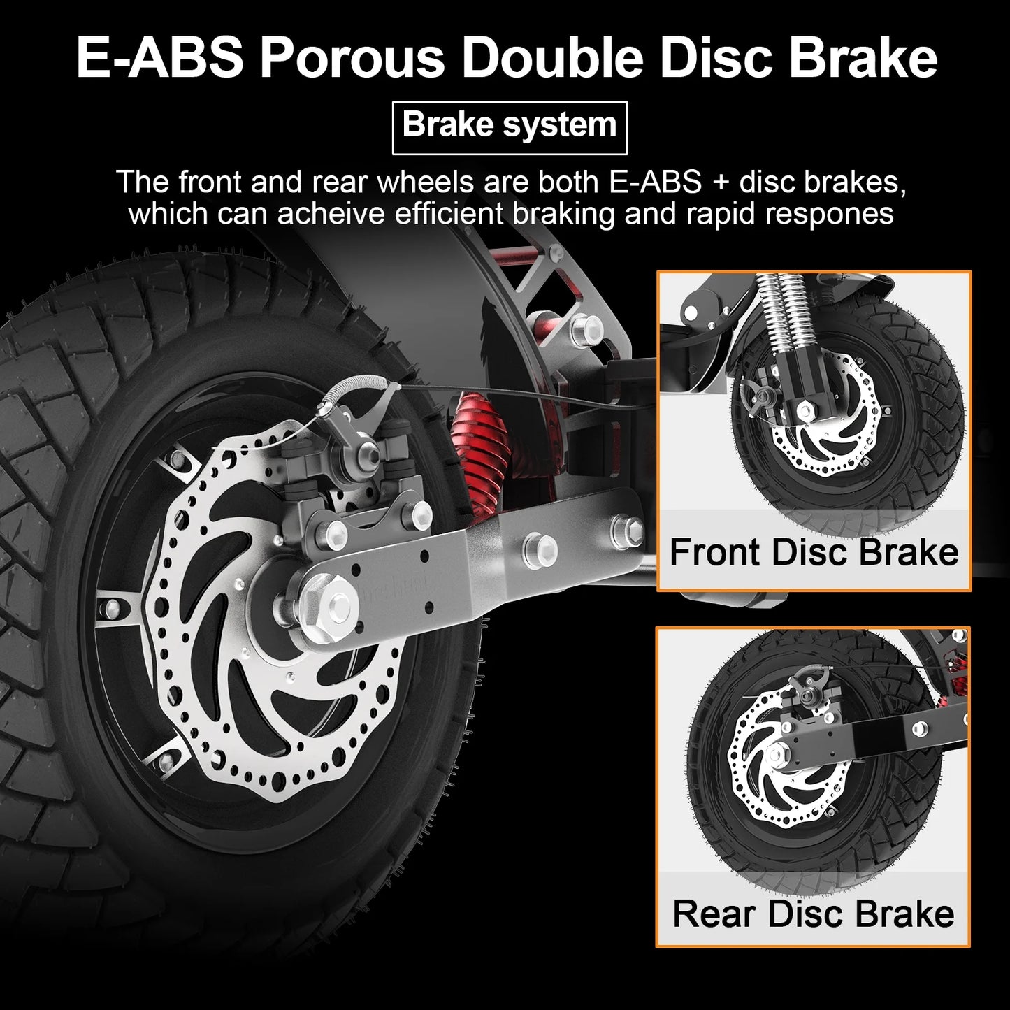 60V Adults Electric Scooter, 3200W Dual Motor up to 45Mph Speed, 50 Miles Max Range with 1200Wh Battery, Dual Disc Brake System and Shock Absorbers