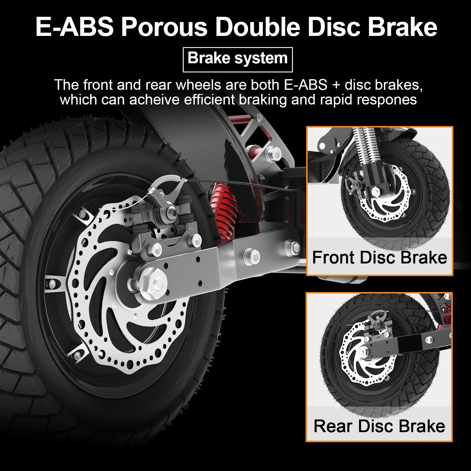 60V Adults Electric Scooter, 3200W Dual Motor up to 45Mph Speed, 50 Miles Max Range with 1200Wh Battery, Dual Disc Brake System and Shock Absorbers