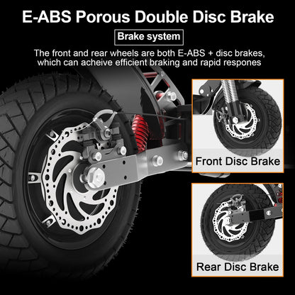 60V Adults Electric Scooter, 3200W Dual Motor up to 45Mph Speed, 50 Miles Max Range with 1200Wh Battery, Dual Disc Brake System and Shock Absorbers