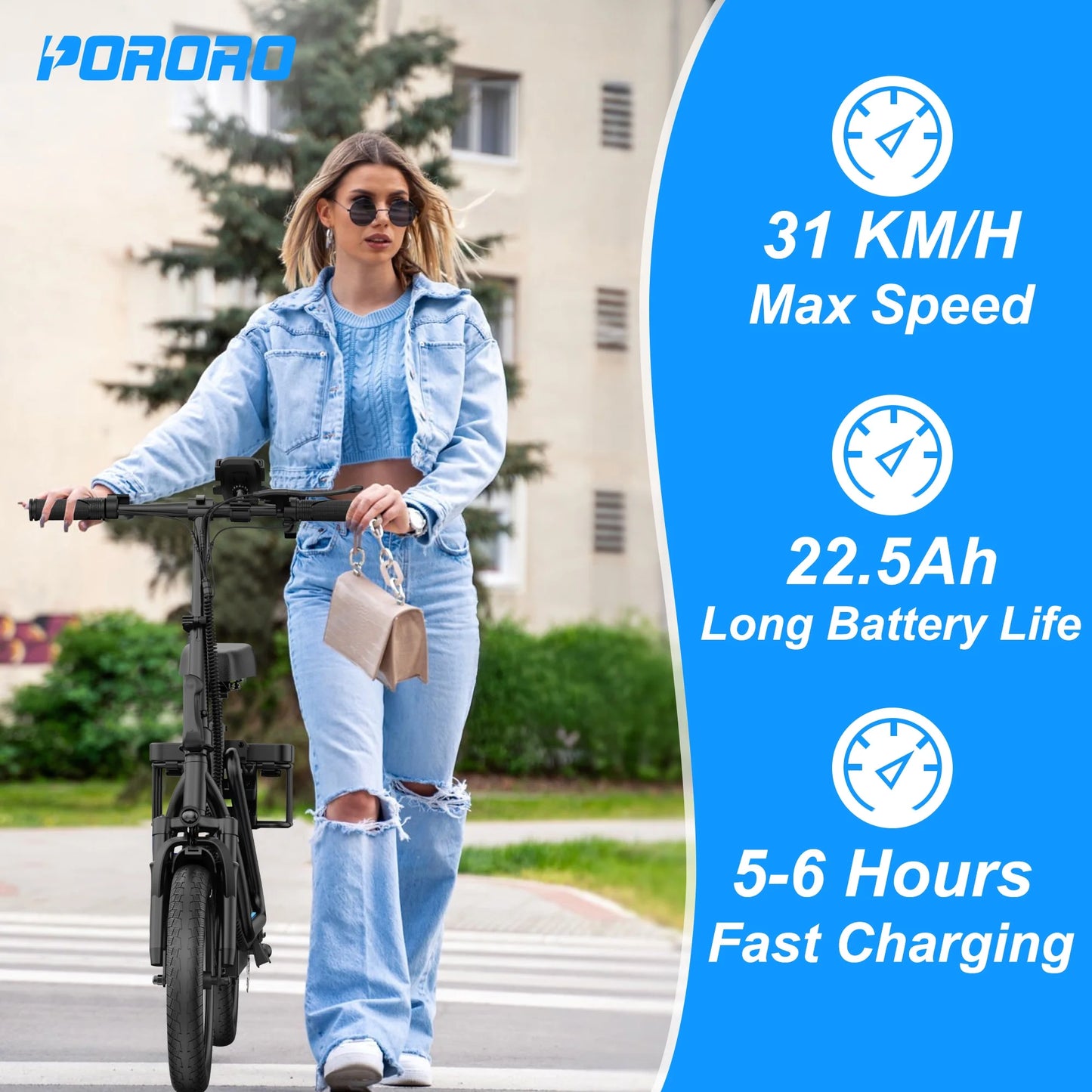 SLW50P Electric Scooter with Seat for Adults, Max 55 Miles Range with 14" Tires, 500W, 22MPH, Black