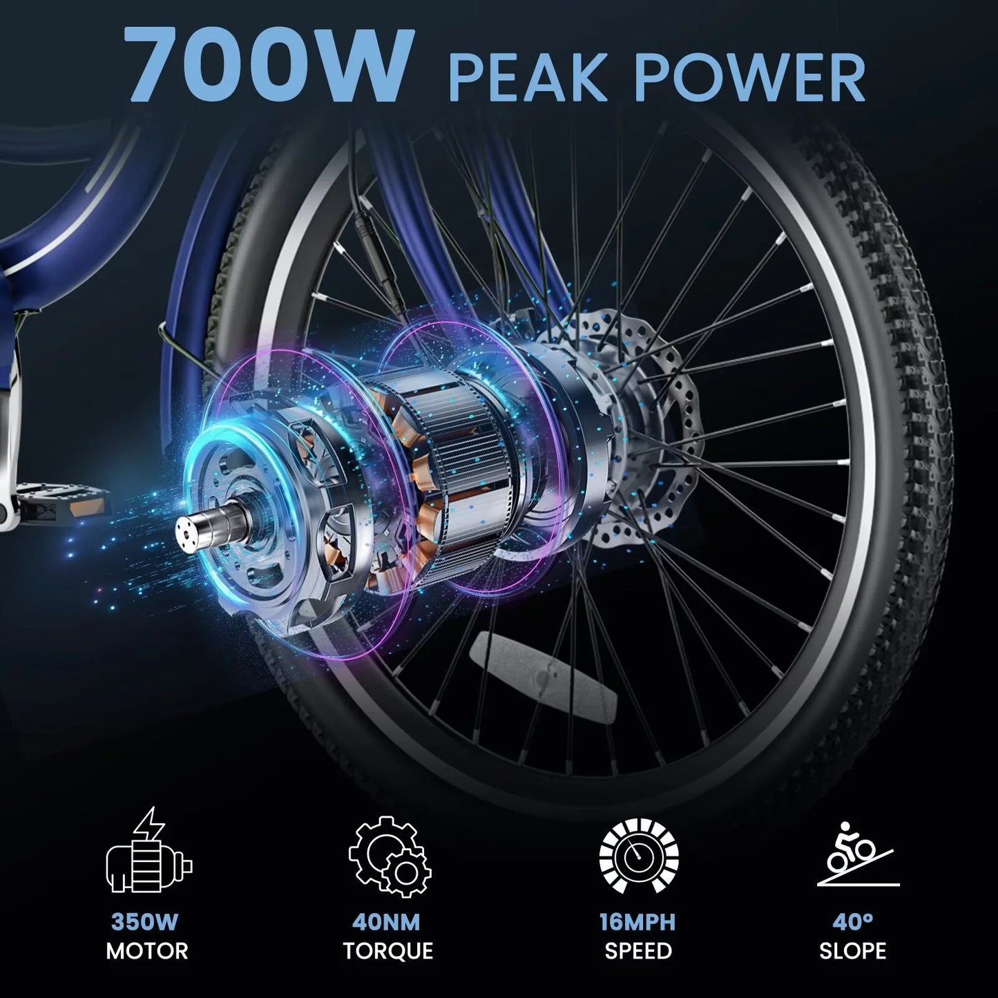 Electric Trike for Adults with Rearview Mirror Accessories Kit, 700W Motor 10.4Ah Battery，24/26 Inches 7 Speeds 3 Wheels Electric Bikes , Certified to UL 2849 by SGS