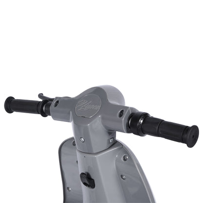 24 Volt Hyper Toys Retro Scooter, Silver, Battery Powered Electric Scooter with Easy Twist Throttle