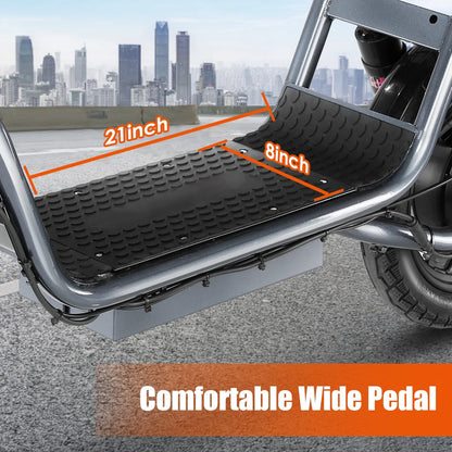 Electric Scooter for Adults with Seat,Peak 1200W Motor,Commuter Foldable Electric Scooter with Basket, Dual Shock Absorbers&14" Wheels,Up to 30 Miles 20Mph,Gray