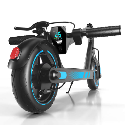 Electric Scooter for Adults, 500W Motor, 10"Air Tires, up to 22 MPH and 22-28 Miles Range, Foldable Commuter E Scooter with Drum Braking System and Smart APP Control Blue