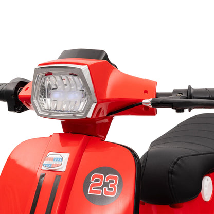 24V Ride on Motorcycle 250W Electric Motorcycle, Max Speed 10 Mph, Twist-Grip Throttle, 2 Speeds, MP3 Player, Bluetooth, Ride on Toy Car for Boys Girls Age 8+, Red