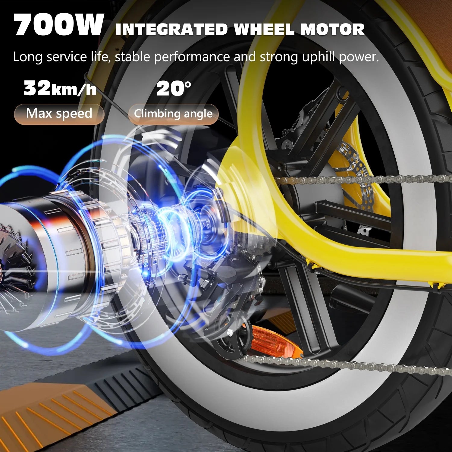 ‌ Electric Bike for Adults - 20" Fat Tire Retro Cruiser, 7-Speed E-Bike with Cruise Control & Accessories (Pump/Leather Seat)