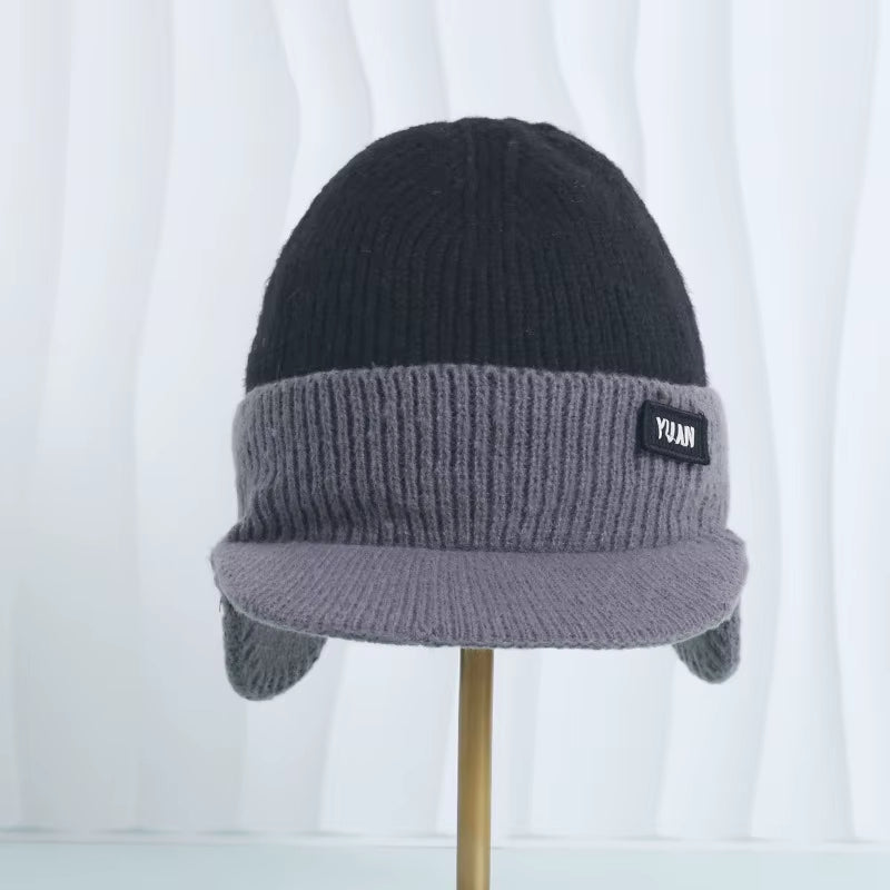 Winter Thermal Knitted Baseball Cap Thickened Ear Protection Warm Hat Windproof Men Women Outdoor Sports Running Hiking Beanie