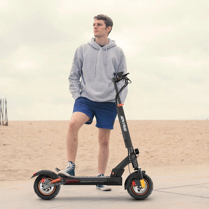 Electric Scooter for Adult Commuters with Seat 800W Foldable Adults Escooter 28 MPH & 20 Miles with 48V 10AH Li-Battery & 10" Off-Road Vacuum Tire,264 Lbs Capacity