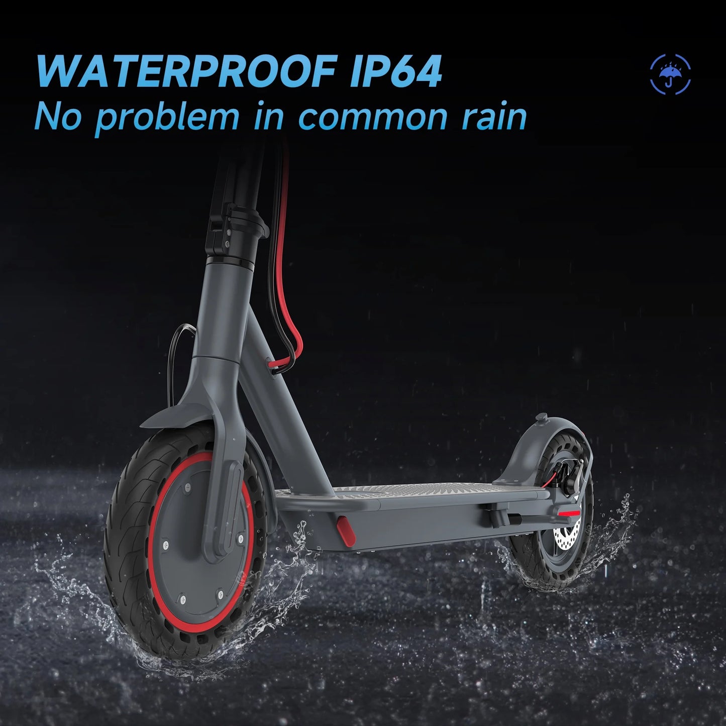 J078 Electric Scooter for Men and Women 8.5" Solid Tire 19Mph Power by 350W Motor Max 21 Mile Range Folding Commuting E Scooter