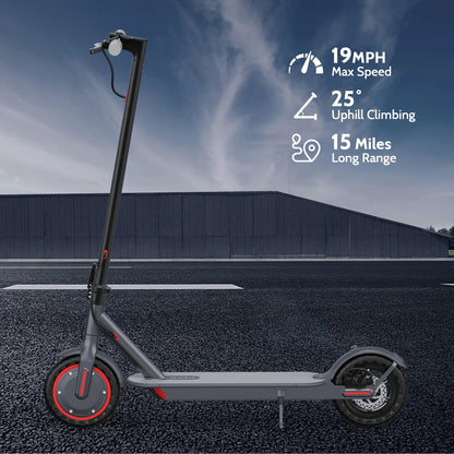 FK007 350W Motor Electric Scooter,19 MPH Top Speed, 21-Mile Range, 8.5”Wear-Resistant Solid Tires, Foldable & Lightweight for Commuting