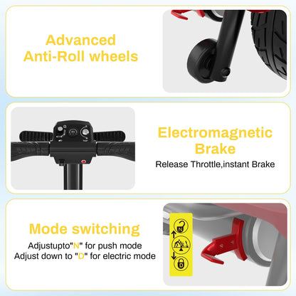Ultra Lightweight 4 Wheel Mobility Scooter for Seniors (Only 50Lbs), 25+ Miles Travel Dual Battery Mobility Scooters, Aluminum Electric Folding Wheelchair Device, Red