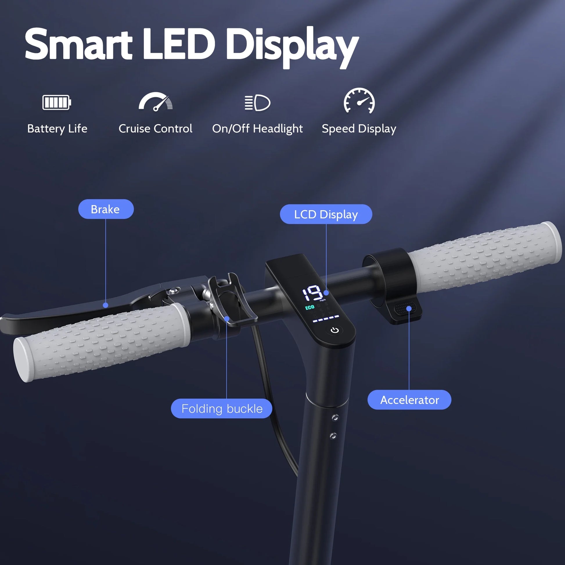 FK007 350W Motor Electric Scooter,19 MPH Top Speed, 21-Mile Range, 8.5”Wear-Resistant Solid Tires, Foldable & Lightweight for Commuting