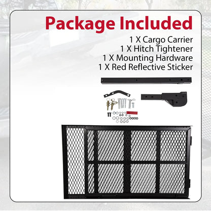 Wheelchair Carrier Scooter Carrier Cargo Carrier Hitch Rack W/ Ramp Folding Steel