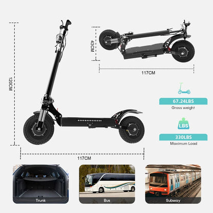 JX760 Electric Scooter, 60V 3200W Dual Motor, up to 46 MPH Speed & 50 Miles, Maximum Load of 330 Pounds Adult Escooter