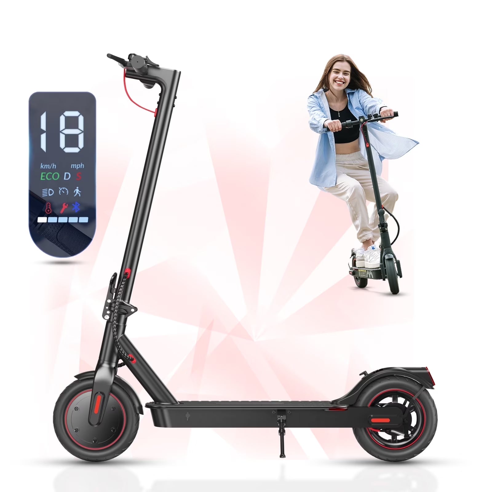 LF3 Electric Scooter for Adults, 350W Motor, Max 18Mph & 21Miles, Commuting Foldable Escooter