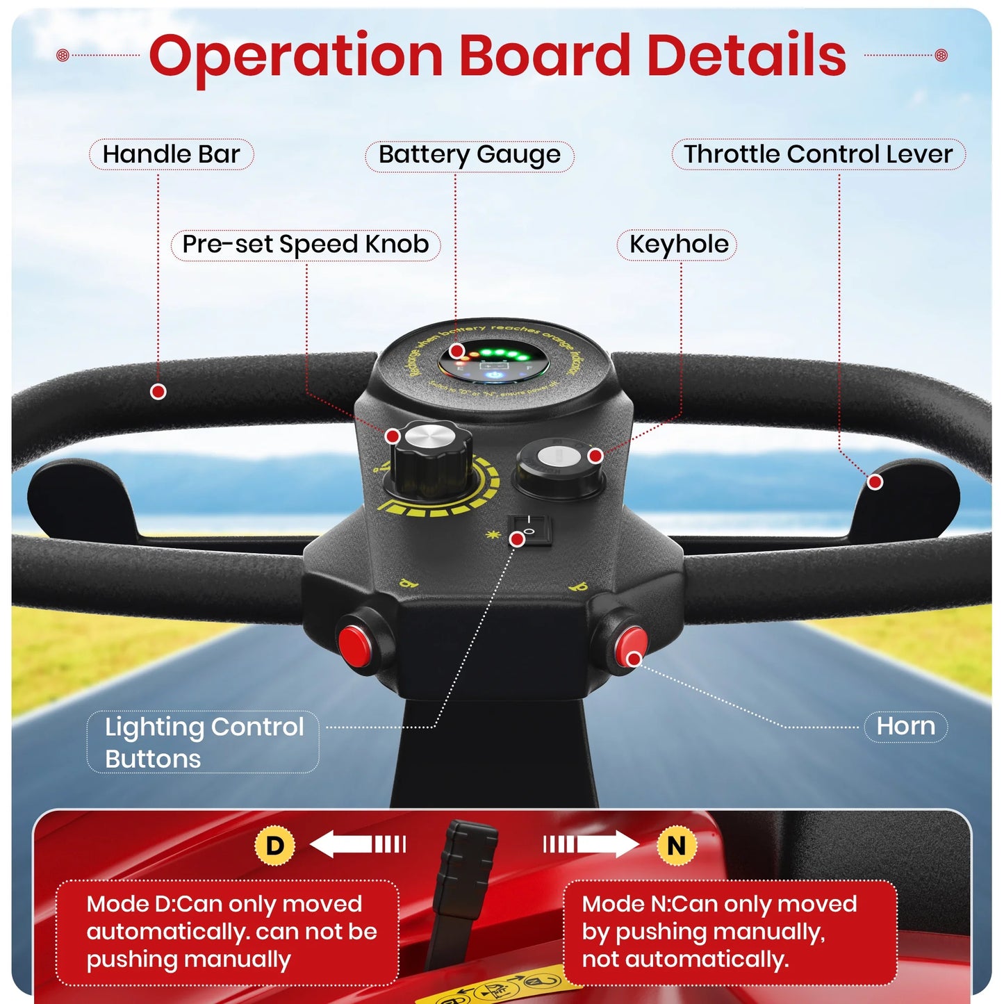 Upgrade 4 Wheel Mobility Scooter for Seniors, Foldable Powered Mobile Wheelchair for Adult 330Lbs, Red