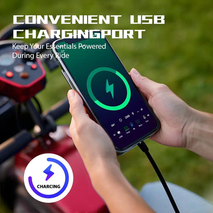 Mobility Scooter,Folding 4 Wheels Mobility Scooters for Seniors,Replacement Electric Wheelchair,42X37X19In,110Lbs,Red