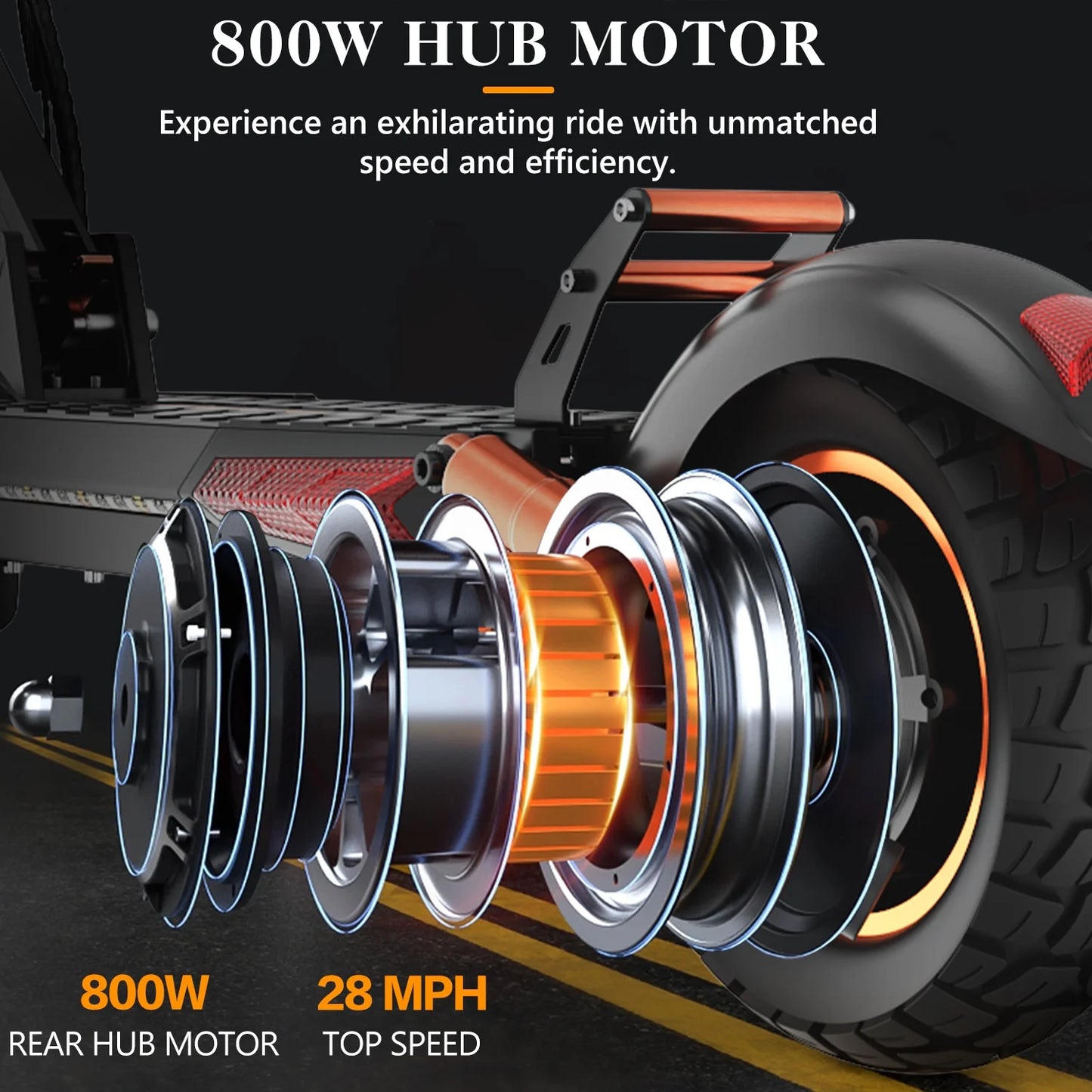 600W Adult Electric Scooter for Commuting Shopping, 48V Folding Electric Skateboard for Women Men with Seat & LED Headlight, 10" Tire