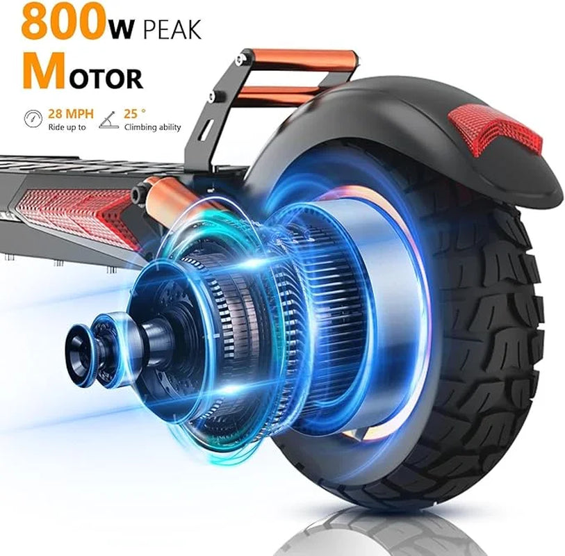 Electric Scooter for Adults with Seat, 800W 12.5Ah Adult Electric Commute Scooter, 3 Speeds Kids Electric Skateboard E-Scooter Bikes, up to 28Mph & 32Miles Range