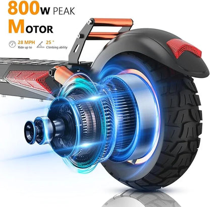 Electric Scooter for Adults with Seat, 800W 12.5Ah Adult Electric Commute Scooter, 3 Speeds Kids Electric Skateboard E-Scooter Bikes, up to 28Mph & 32Miles Range