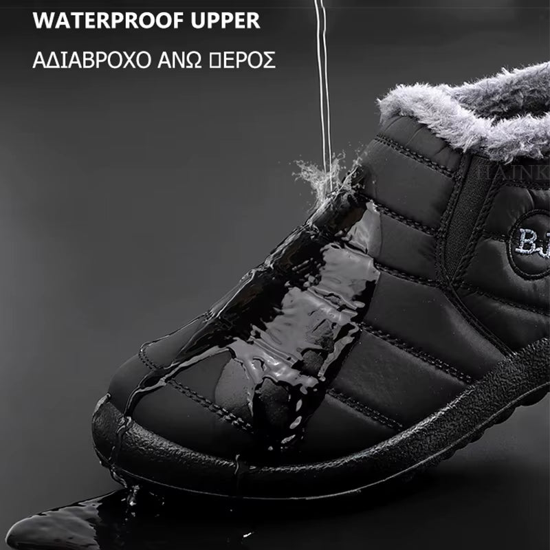 Men Boots Lightweight Winter Shoes for Men Snow Boots Waterproof Winter Footwear plus Size 47 Slip on Unisex Ankle Winter Boot