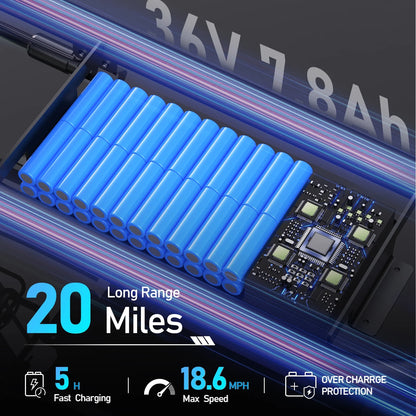 Athletgo C1S 550W 18.6MPH Speed Upto 25 Miles Electric Scooter with Seat and Baskets, Black/Red