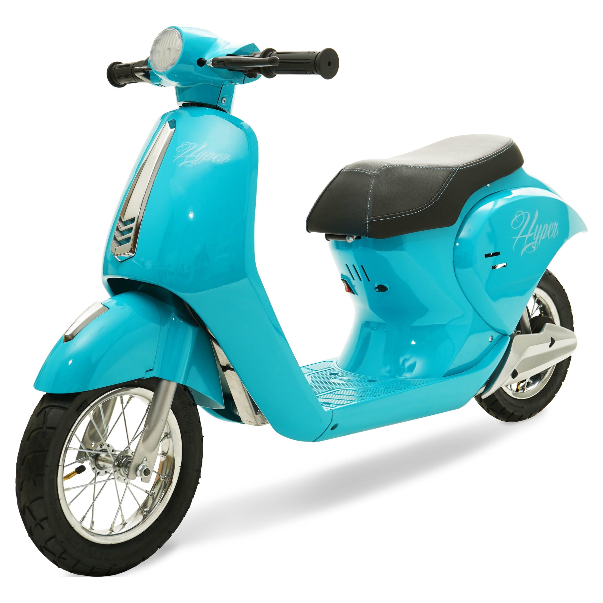 24V  Retro Electric Scooter, Easy Twist Throttle, Blue, Ages 13+, Including Teens, Tweens