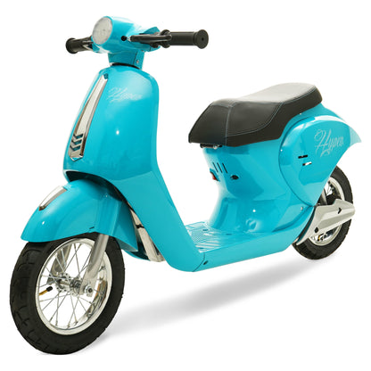 24V  Retro Electric Scooter, Easy Twist Throttle, Blue, Ages 13+, Including Teens, Tweens