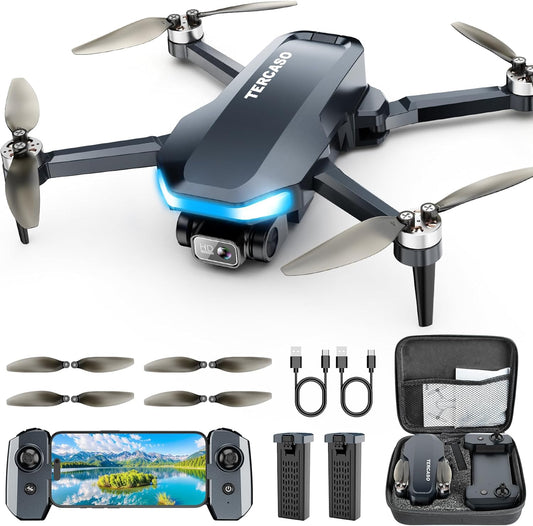 Drone with Camera for Adults - 2K HD Camera FPV Live Video, GPS Drone with Auto Return, Brushless Motor, Foldable Quadcopter, Follow Me, Headless Mode Remote Control for Kids Toys Gifts or Beginners
