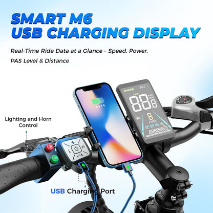 M2 Pro Electric Bike,1800W Motor Electric Bike for Adults, 26'' X 4.0'' Fat Tire Ebike with 48V 17.5AH Battery, 36MPH 85Miles Long Range Electric Mountain Bike, up to 110 Nm