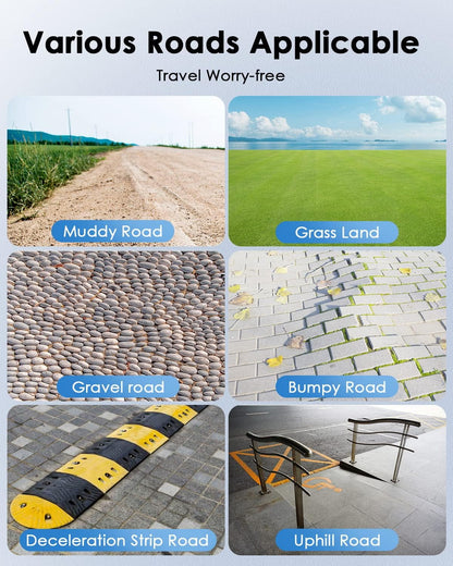 30 Miles Long Travel Range, Electric Wheelchairs for Adults Foldable Lightweight, All Terrain Motorized Wheelchair for Seniors Compact Portable, Two Batteries, Airline Approved