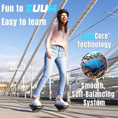 Zuums - Zuum Shoes Self Balancing Electric Skates Seen on Shark Tank - Portable - 350W 7MPH 2Hr Ride - Hoverboard Skates for Kids Adults Hoverboard Shoes Scooter (Midnight Black)