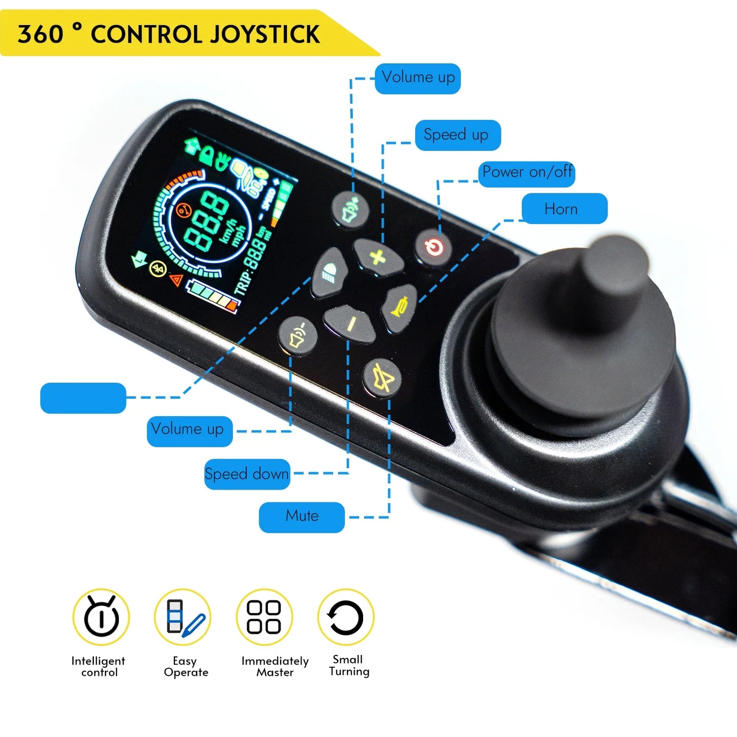 Manual Reclining Electric Wheelchair Lightweight Power Wheel Chair BLACK