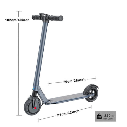 Electric Scooter for Adults & Teens, 15 Miles Range & 15 Mph, 250W Adult Electric Scooter with LED Display and Braking System, Foldable Commute E Scooter,Blue