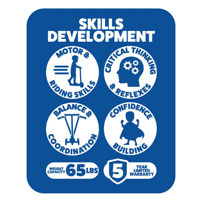 Jr 3 Wheel Scooter and Helmet Set - Blue 2+ - Light up Wheels and Adjustable Helmet