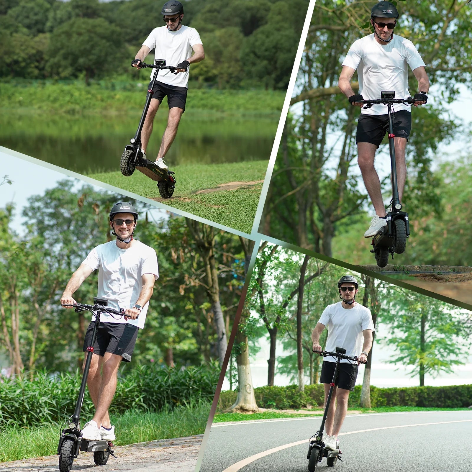 800W Electric Scooter, up to 25 Mph,25Miles Range, Dual Brake, Folding Scooter for Adults, off Road Electric Scooter