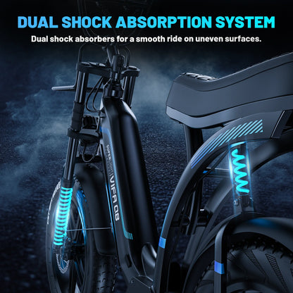 Electric Bike for Adults, 750W Ebike with 48V 20Ah Battery, 31MPH Electric Bicycles, 20'' Fat Tire Ebike, Hydraulic Brake Mountain Bike, 7 Speed Bicicleta Eléctrica Para Adultos, E-Bike UL2849