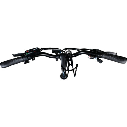 Avalon 16-In Electric Beach Cruiser Bike | Hybrid E-Bike for Adults, Thumb Throttle and Pedal Assist | with Speed Sensor, Storage Rack, Bell, Water Bottle Bracket | Light Blue