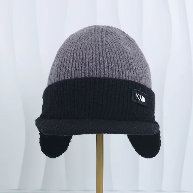 Winter Thermal Knitted Baseball Cap Thickened Ear Protection Warm Hat Windproof Men Women Outdoor Sports Running Hiking Beanie
