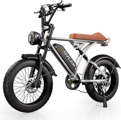20" Fat Tire Electric Bike for Adult, 750W Mountain Ebike, 48V 18.2Ah Removable Battery, 7 Speed Dual Hydraulic Brake E-Motorcycle Bike UL2849