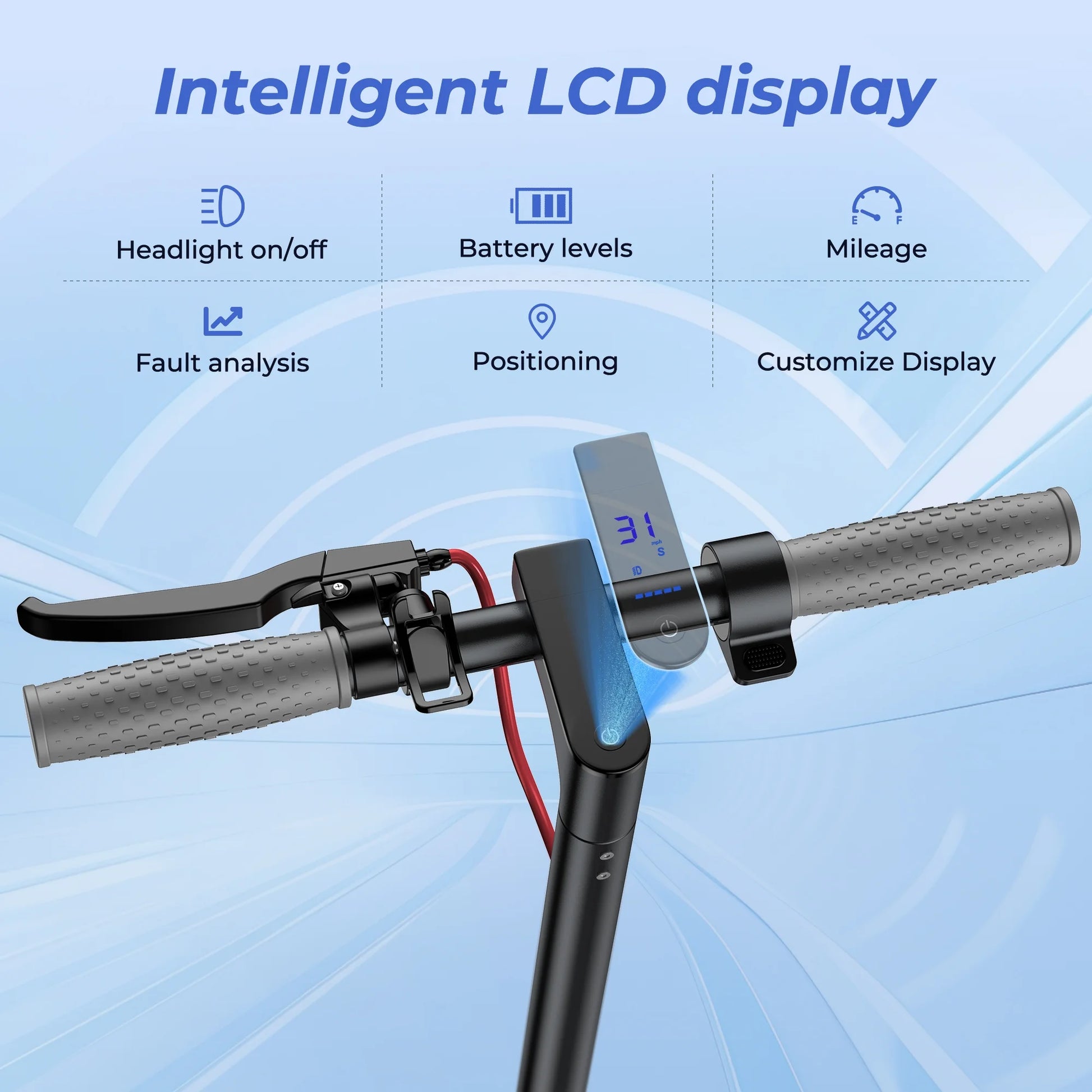 J078 Electric Scooter for Men and Women 8.5" Solid Tire 19Mph Power by 350W Motor Max 21 Mile Range Folding Commuting E Scooter