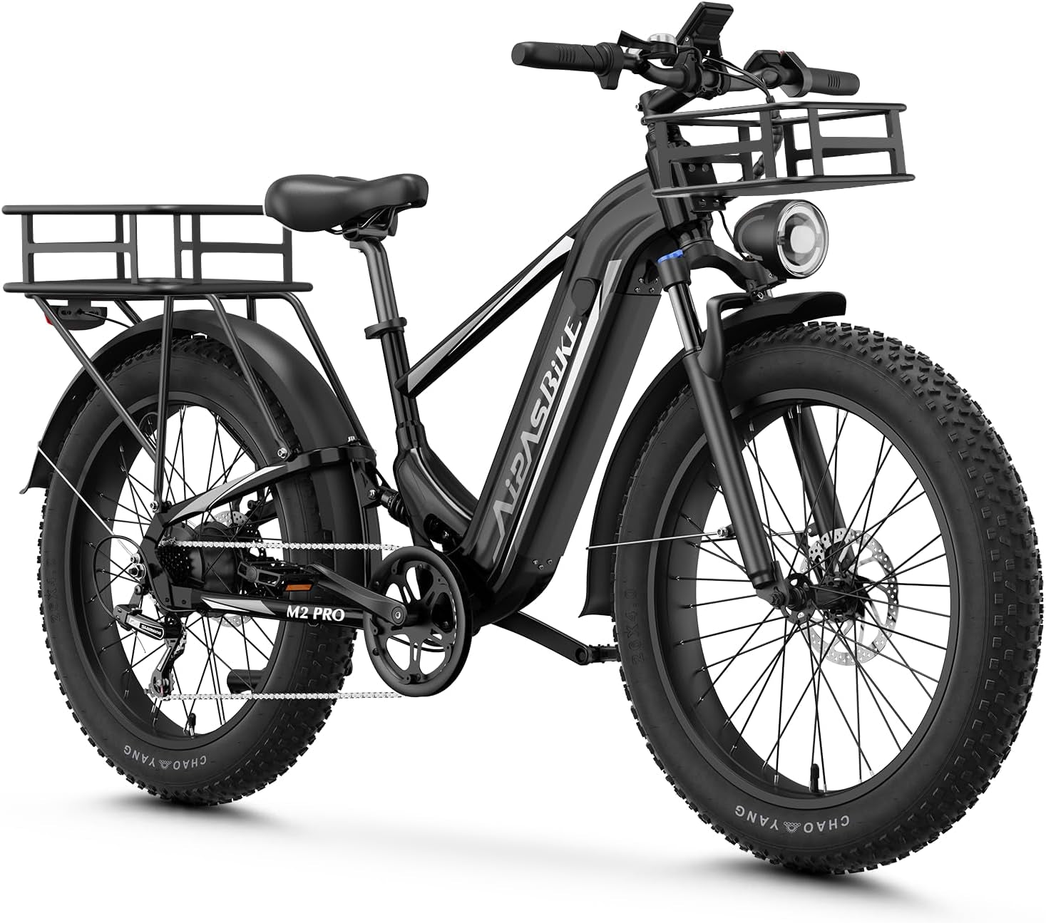 M2 Pro Electric Bike,1800W Motor Electric Bike for Adults, 26'' X 4.0'' Fat Tire Ebike with 48V 17.5AH Battery, 36MPH 85Miles Long Range Electric Mountain Bike, up to 110 Nm