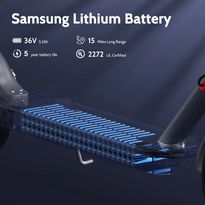 FK007 350W Motor Electric Scooter,19 MPH Top Speed, 21-Mile Range, 8.5”Wear-Resistant Solid Tires, Foldable & Lightweight for Commuting