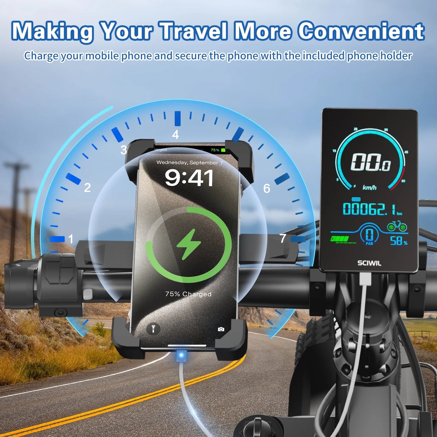 Electric Bike for Adults 26", 1000W (2000W Peak) E-Mountain Bike 48V 13AH UL2849